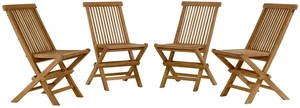 Vienna Outdoor Patio Teak Wood Folding Dining Chairs Set of 4 Vienna Outdoor Patio Teak Wood Folding Dining Chairs Set of 4