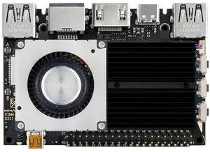 Khadas Single Board Computer VIM4 Amlogic A311D2 with 3.2 Tops NPU with 4K UI & 4K @60fps HDMI in, 4 Display Interfaces, LAN WiFi 6 & Bluetooth 5.1, 8+32GB LPDDR4X 2016MHz (VIM4 Bareboard with NPU)