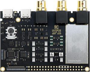 Khadas Digital to Analog Audio Converter Tone2 Maker kit Hi-Fi Mini Desktop DAC with Balanced RCA, ES9038Q2M, DSD512(Native), PCM768, XMOS XU208, Hi-Res Audio DAC, S/PDIF Input for Maker DIY