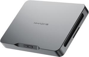 Khadas Mind 2 AI Mini PC Intel Ultra 7 155H Micro Desktop Computer with 5.55Wh Standby Battery, ThunderBolt4, USB4, 32GB LPDDR5, 1TB PCIe 4.0 SSD, WiFi 6E, BT5.3, Portable Computer for Business Home