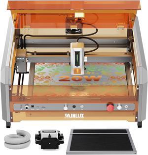 UTKA 20000MW Laser Engraver, 340+ Multi-color Laser Cutter with Camera and Acrylic Enclosure,666/s Speed Laser Engraver Machine for Wood, Metal, Acrylic, Paper, Foam, Leather, Stone, etc