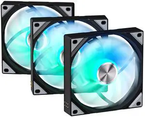 Tryx 120mm Case Fan Reverse Blade ARGB PC Computer Quiet Fan 3in1 Cooler, Upgraded Pogo-Pin Connection with Magnetic Cable,ARGB Gen2 LEDs,New Version ROTA SL,Black