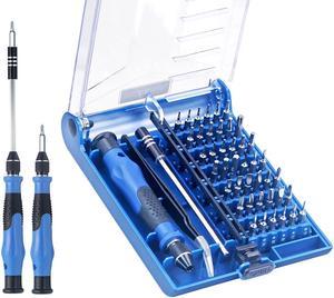 VCELINK Mini Screwdriver Set with 42 Bits, 45 in 1 Small Precision Magnetic Tiny Screwdriver Bit Kit with Tweezers & Extension Shaft for Laptop, PC, Phone, Computer, Game Console
