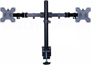Cables Direct Online Dual Monitor Desk Mount  Heavy-Duty Arms for 17-27 Inch Screens, VESA 75x100mm, Tilt & Swivel, Easy Installation for LED/LCD Displays