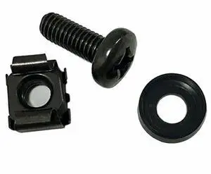 Cables Direct Online 50-Pack M6 Rack Mount Cage Nuts & Screws with Washers Standard Square Fasteners for Server Racks, Cabinets, AV Network Equipment, Durable Steel Hardware Set Cables Direct Online 50-Pack M6 Rack Mount Cage Nuts & Screws with Washers Standard Square Fasteners for Server Racks, Cabinets, AV Network Equipment, Durable Steel Hardware Set