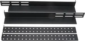 Cables Direct Online 1U 4-Post Rack Mount Server Shelf Rails for Audio & Network Equipment  Heavy Duty, Space-Saving Design