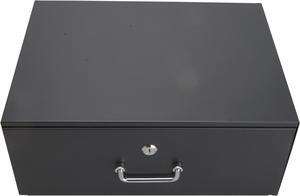 Cables Direct Online 4U Server Cabinet Case 19" Rack Mount with Lockable Deep Drawer  Heavy-Duty Secure Storage for IT & Networking Equipment