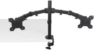 Cables Direct Online Dual Monitor Desk Mount for 17-27 Inch Double Heavy Duty Arm LED LCD VESA 75x100mm, Tilt, Swivel, Easy Installation