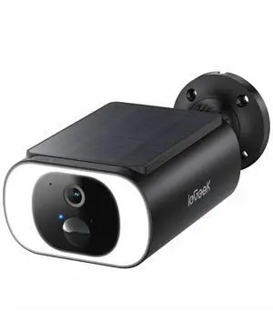 ieGeek Solar Camera Outdoor Wireless, 2K WiFi Battery Powered Cameras System for Home Security with Embedded Solar Panel, AI Motion Detection, Smart Spotlight & Alarm, Color Night Vision,No Hub Needed