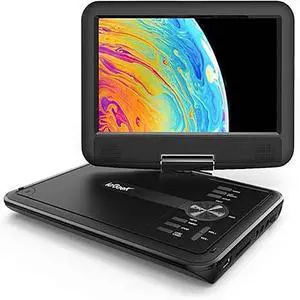 ieGeek 1.5" Portable DVD Player with SD Card/USB Port, 5-Hour Rechargeable Battery, 9.5" Eye-Proof Screen, AV Input/Output Support, All Regions - Black DVD Player, Best Choice for Gifts