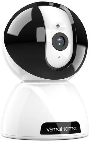 Vsmahome 2K Security Camera Indoor,House Cameras with Audio and Video,Plug in Surveillance Cameras for Home Security,8X Zoom,IR Night Vision,Sound/Motion Detection,2-Way Talk,Supports Alexa