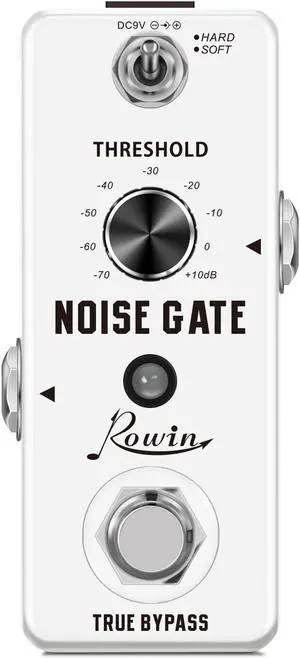 Rowin LEF-319 Guitar Noise Gate Pedal Noise Killer Pedals Noise Suppression Effects For Electric Guitar Hard Soft 2 Modes True Bypass