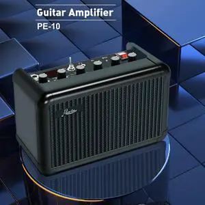 Rowin PE-10 15W Amplifier For Electric Guitar Mini Multi-Functional AMP Hign-Performance Rechargeable Battery & Blutooth Connection With Adapter Inside