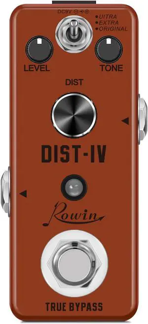 Rowin LEF-301D Distortion IV Guitar Effect Pedal With Killer Super Dist Tone True Bypass