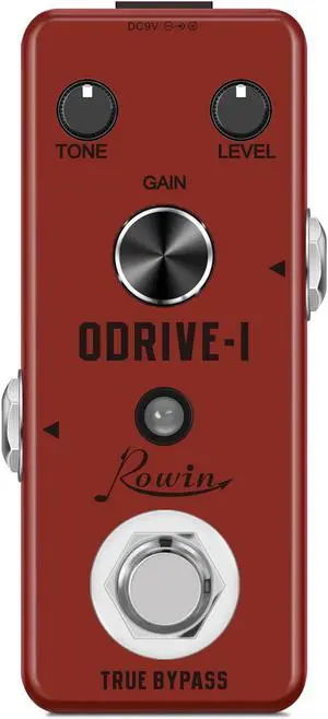 ROWIN LEF-302A Guitar Overdrive Effect Pedal Analog Classic Blues Style With Bright And Wild Sound Ture Bypass Full Metal Case
