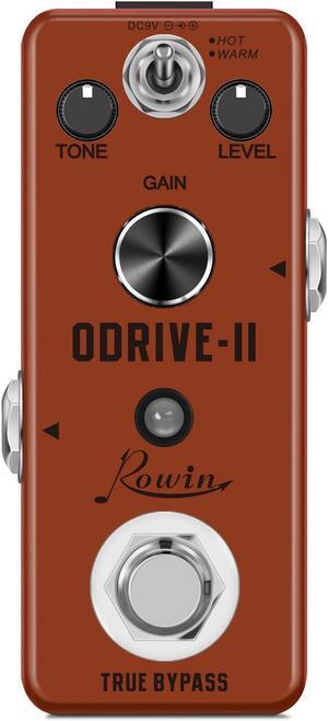 Rowin LEF-302B OVERDRIVE-II Classical Electronic Overdrive Guitar Effect Pedal True Bypass - 2 Working Mode Full Metal Case