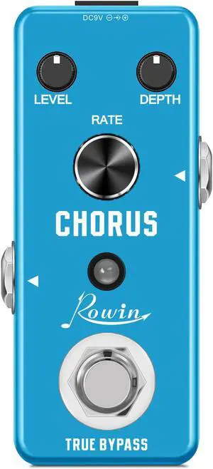 Rowin LEF-304 Guitar Analog Chorus Pedal Ensemble King Level Depth Knob High Warm Clear Chorus Sound With BBD Chip True Bypass