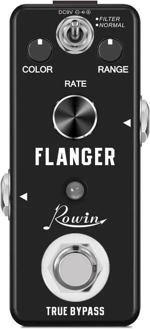 Rowin LEF-312 Pure Analog Flanger Guitar Effect Pedal with Static Filtering True Bypass Guitar Accessories
