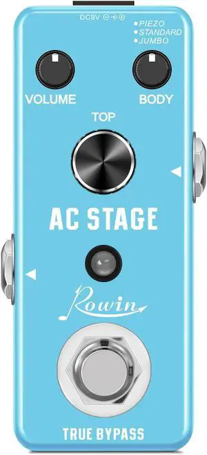 Rowin LEF-320 AC Stage Guitar Pedal Effect Analog Acoustic Pedals For Guitars Guitarist Analog Effectors Piezo Standard Jumbo True Bypass