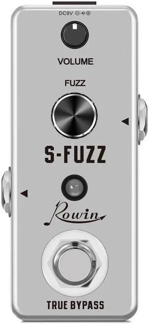 Rowin LEF-325 S-FUZZ Analog Guitar Effect Pedal Classic Fuzz Sounds With True Bypass Footswitch