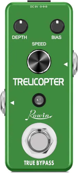 ROWIN LEF -327 Guitar Trelicopter Effect Classic Optical Tremolo BIAS Knob True Bypass Full Metal Case