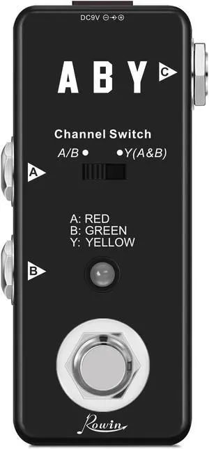 Rowin LEF-330 ABY Switcher Box Guitar Pedal ABY Line Selector Audio Channel Swith Combine Effect Pedal Guitar Accessories True Bypass