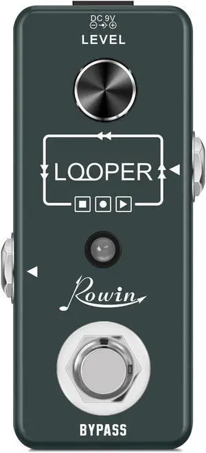 Rowin LEF-332 Guitar Looper Pedal Digital Looper Effect Pedals For Electric Guitar Bass 10 Min Recording Time True Bypass