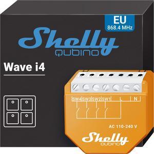 Shelly Wave i4 US | Z-Wave 800 Series 4 Digital Input Control for Advanced Action Control | Home Automation | Z-Wave Repeater | High Compatibility | Easy Installation | iOS Android App