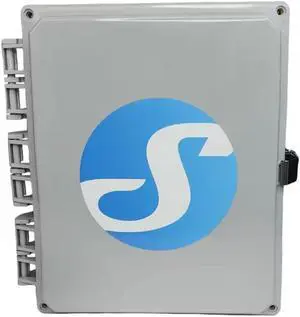 IP66 rated 10in. x 8in. x 4in. enclosure Gray with Shelly S and 2 - 8in. sections of din rail included, UL/cUL NEMA TYPE