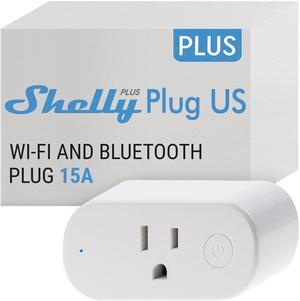 Shelly Plus Plug US | WiFi & Bluetooth Operated Smart Plug with Power Measurement | Home Automation | Monitor Appliances  iOS & Android App | Compatible with Google Home and Alexa