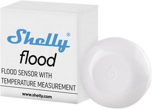 Shelly Flood | Wireless Smart flood Sensor | Leaking & Dripping Alarm | Temperature Measurement | Floor Heating Control | iOS & Android App | Compact Design