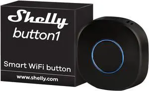 Shelly Button 1 | Wi-Fi operated Action and Scenes activation Remote Control Button | iOS & Android App | Smart Home Automation | Black