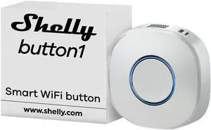Shelly Button 1 | Wi-Fi operated Action and Scenes activation Remote Control Button | iOS & Android App | Smart Home Automation | White
