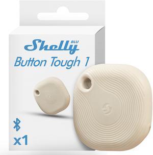 Shelly Blu Button Tough | Bluetooth-Operated Multi-Click Action and Scenes Activation Button | Versatile Control | IP54 Waterproof | Broad Range | Home Automation | Ivory