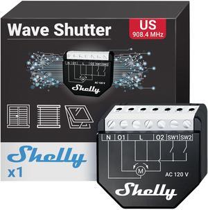 Shelly Wave Shutter US UL | Z-Wave Shutter Controller | Power Metering | Z-Wave Repeater | Easy to Install | iOS & Android App | Home Automation