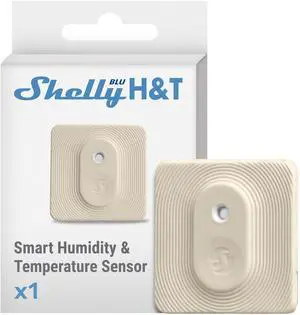 Shelly Blu H&T | Bluetooth Smart Temperature & Humidity Sensor with Remote App Control & Monitoring | Splash and dust-proof | Smart Scenes | Notification Alerts | Free Data Storage Export | Ivory