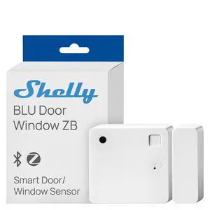 Shelly BLU Door/Window ZB Smart Door & Window Sensor with Bluetooth 5.0, Zigbee 3.0, Tilt & Light Detection- White Shelly BLU Door/Window ZB Smart Door & Window Sensor with Bluetooth 5.0, Zigbee 3.0, Tilt & Light Detection- White