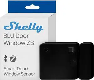 Shelly BLU Door/Window ZB Smart Door & Window Sensor with Bluetooth 5.0, Zigbee 3.0, Tilt & Light Detection- Black Shelly BLU Door/Window ZB Smart Door & Window Sensor with Bluetooth 5.0, Zigbee 3.0, Tilt & Light Detection- Black