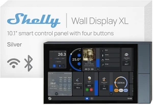 Shelly Wall Display XL Silver 10.1" In-Wall Smart Home Control Panel, HD Touchscreen, Wi-Fi 6 Dual Band, Bluetooth 5.4, 5A Relay, 4 Custom Buttons, Speakers, Proximity & Lux Sensors Shelly Wall Display XL Silver 10.1" In-Wall Smart Home Control Panel, HD Touchscreen, Wi-Fi 6 Dual Band, Bluetooth 5.4, 5A Relay, 4 Custom Buttons, Speakers, Proximity & Lux Sensors