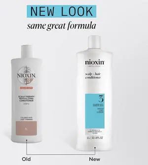 Nioxin System 3 Scalp + Hair Conditioner - Hair Thickening Conditioner for Damaged Hair with Light Thinning, 33.8oz