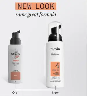Nioxin System 4 Scalp Hair Thickening Treatment- Serum for Damaged Hair with Progressed Thinning, 3.3 oz
