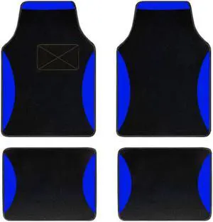Rugs Line Carpet Car Floor Mats Universal for Car Truck SUV Van sedans ,Fit All-Weather Waterproof Cargo Liners,4pcs Blue