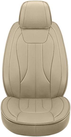 Comfortable Car Seat Cover, 5 Front And Rear Seats, All-weather Car Seat Cover, PU Leather Car Cushion,Beige
