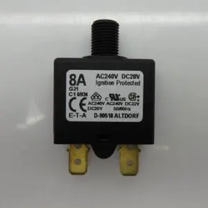 E-T-A 8A 1P 240VAC 28VDC Thermal Circuit Breaker 1658-G21-00-P10-8A