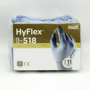 Ansell 11-518 HyFlex Cut Resistant Work Gloves Size 11 Blue PU 1 Pair Ansell 11-518 HyFlex Cut Resistant Work Gloves Size 11 Blue PU 1 Pair