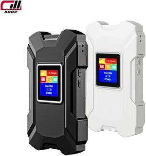 NDUP Wireless Router H910 - 4G LTE/3G Dual Band, 150Mbps Download Speed, 3000mAh Battery, Supports 10 Users, Multi-Language, Card Insertion Rechargeable - Black