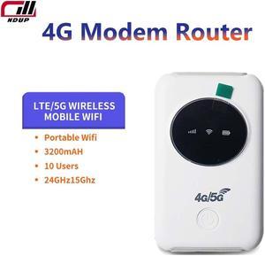 NDUP H808+ 4G LTE Wireless Router, Portable WiFi, 150Mbps, SIM Card Slot, 3200mAh Battery