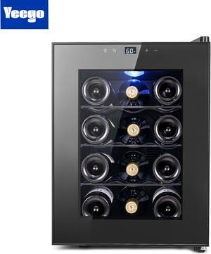 Yeego 33L Stylish Wine Refrigerator - Ideal Beverage Cooler with Quiet Thermoelectric Cooling and Organized Storage for Home Use