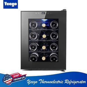 Yeego 33L Compact Wine Refrigerator - Ideal Stylish Beverage Cooler with Silent Thermoelectric Cooling and Efficient Storage for Home Use
