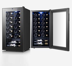 Yeego Energy-Efficient Wine Fridge - R600a Compressor & 85W Low Power 28-Bottle Storage + Temperature Lock Function | 3-Year Compressor Warranty